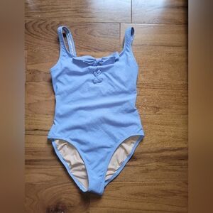J.Crew Periwinkle Textured One-Piece Swimsuit 4 NWD
